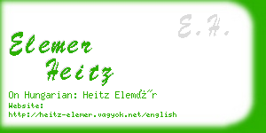 elemer heitz business card